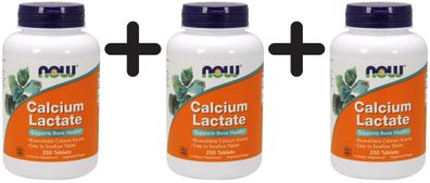 3 x Calcium Lactate - 250 tablets