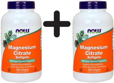 2 x Magnesium Citrate Softgels - 180 softgels