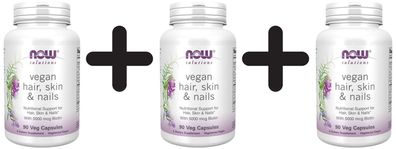 3 x Vegan Hair, Skin & Nails - 90 vcaps
