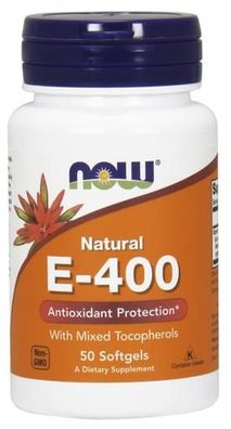Vitamin E-400, Natural (Mixed Tocopherols) - 50 softgels