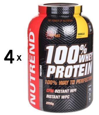 4 x 100% Whey Protein, Vanilla - 2250g