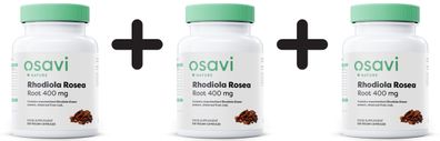 3 x Rhodiola Rosea Root, 400mg - 120 vegan caps