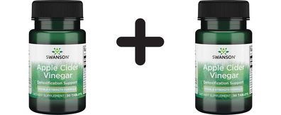 2 x Apple Cider Vinegar, 200mg Double-Strength - 30 tabs