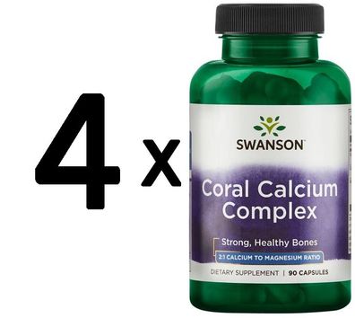 4 x Coral Calcium Complex - 90 caps