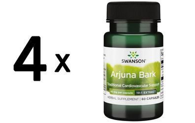 4 x Full Spectrum Arjuna Bark (10:1) Extract, 40mg - 60 caps