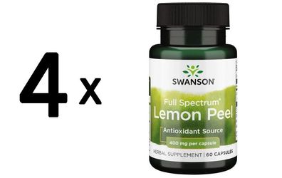4 x Full Spectrum Lemon Peel, 400mg - 60 caps