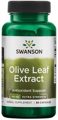 Olive Leaf Extract, 750mg Super Strength - 60 caps