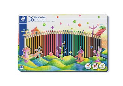 Staedtler Farbstifte Noris colour 36er Pck farb sort 100% PEFC 185 M36