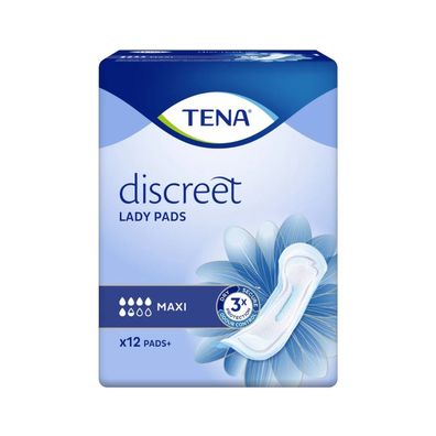 TENA Lady Discreet Maxi Inkontinenzeinlage | Packung (12 Stück)