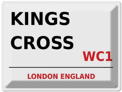 Blechschild 30x40 cm - London England Kings Cross Wc1
