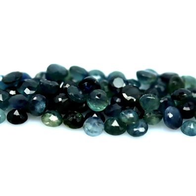 66 Stück blaugrüne Saphire runde Form ca.10,60 Carat Herkunft Thailand
