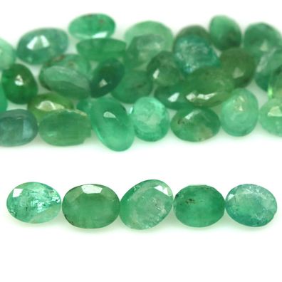 45 Natürliche ovale Sambia Smaragde ca. 10,56 Carat (SM2205113)