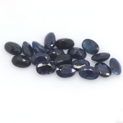 18 Stück blaue Saphire ovale Form ca.11,84 Carat Herkunft Thailand