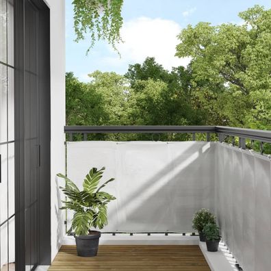 Balkon-Sichtschutz Hellgrau 90x500 cm 100 % Polyester Oxford