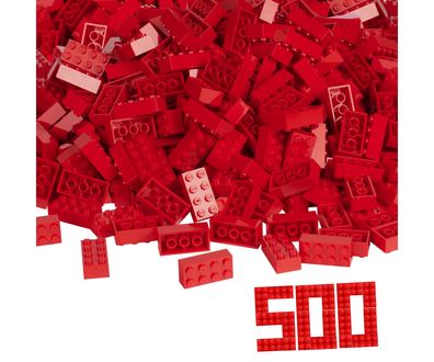 Blox 500 rote 8er Steine lose
