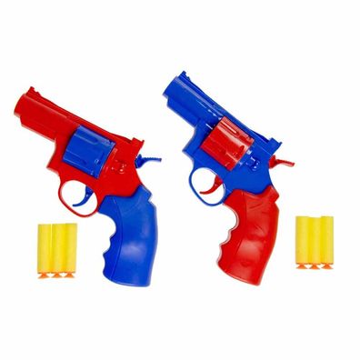 2er Set Spielzeug Pistole mit Gummipfeilen - ca. 21 cm