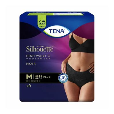 TENA Silhouette Plus Noir Inkontinenz Pants Gr. M | Packung (9 Stück) (Gr. M)