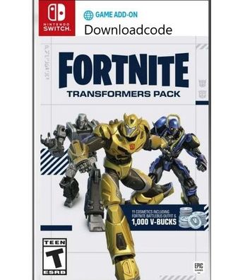 NEU DLC für Fortnite Transformers Pack Code + 1000 V-Bucks Nintendo Switch Spiel Lite