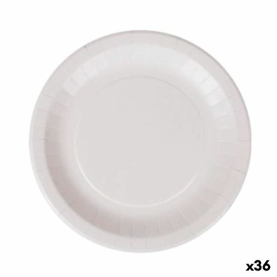 Geschirr-Set Algon Einwegartikel Weiß Pappe 28 cm (36 Stück)