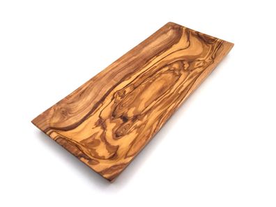 Platte, Ablage, Tablett rechteckig 35 x 15 cm handgemacht aus Olivenholz