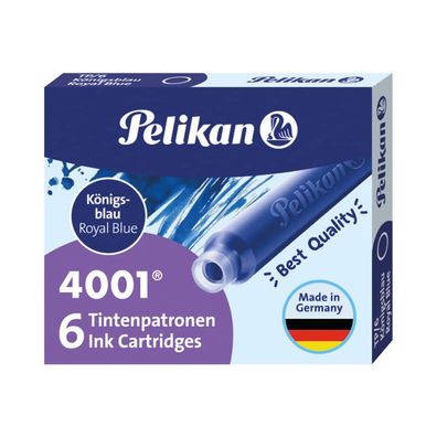 Pelikan Tintenpatronen 4001 königsblau TP/6 VE=6 Stück 301176