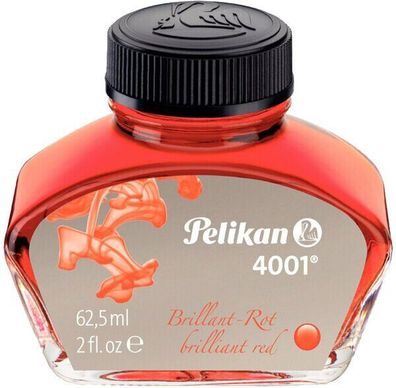 Pelikan Tinte 78 4001 30 ml brillant-rot 301036 f. Füllhalter Füller im Glas