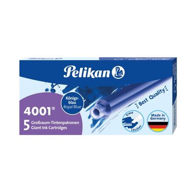 Pelikan Großraum-Tintenpatronen 4001 königsblau blau GTP/5 5 Stück 310748