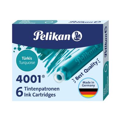 5Pck. Pelikan Tintenpatronen 4001 türkis TP/6 VE=6 Stück 301705