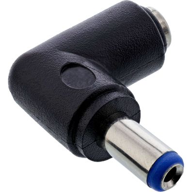 InLine® DC Adapter, 5,5x2,1mm DC Hohlstecker Stecker / Buchse gewinkelt