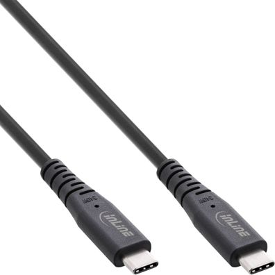 InLine® USB4 Kabel, USB Typ-C Stecker/ Stecker, PD 240W, 8K60Hz, TPE schwarz, 0,5