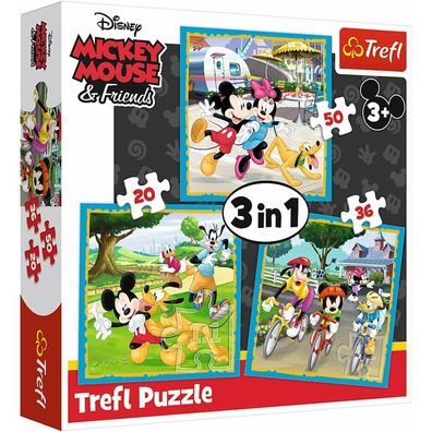 TREFL Puzzle Micky Maus und Freunde 3in1 (20,36,50 Teile)