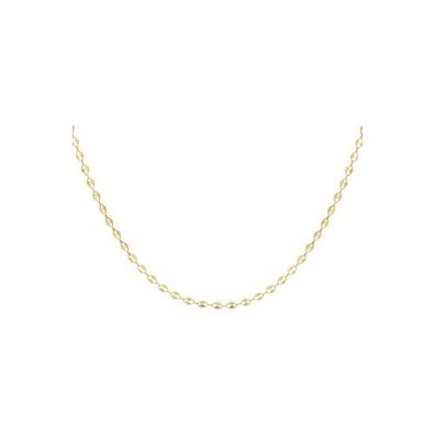 Elegante Halskette mit kleinen offenen ovalen Gliedern in Gold oder Silber - Länge 39