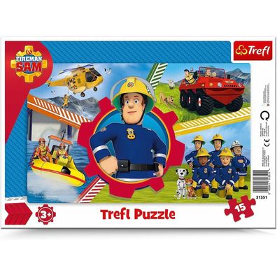 TREFL Puzzle Feuerwehrmann Sam 15 Teile