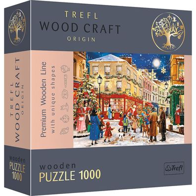 TREFL Wood Craft Origin Puzzle Weihnachtsstraße 1000 Teile