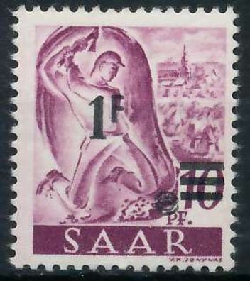 Saarland 1947 Nr 228ZII-I postfrisch X783E8E