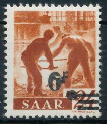 Saarland 1947 Nr 233ZII postfrisch X783EC6