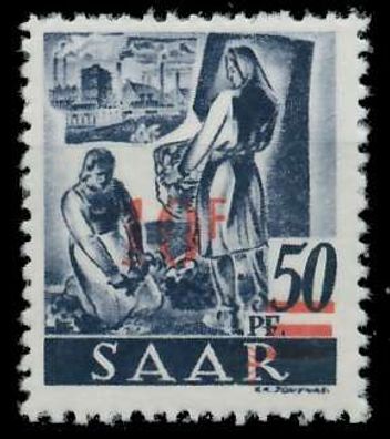 Saarland 1947 Nr 235ZII-I postfrisch X783F16