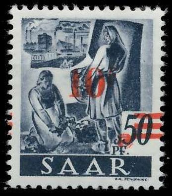 Saarland 1947 Nr 235ZII-I postfrisch X783EEA