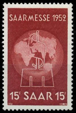 Saarland 1952 Nr 317 postfrisch X78407A