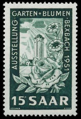 Saarland 1951 Nr 307 postfrisch S3FD242