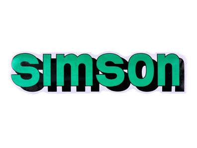 Schriftzug Folie / Aufkleber Tank grün, schwarz für Simson S51