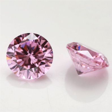 Loose Pink/ Rosa Cubic Zirkonia Steine 6 mm (CZ230510)