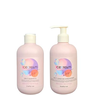 Inebrya/ Ice Cream Dry-T "Shampoo&Leave-in Conditioner" 600ml/ Haarpflege