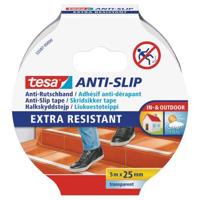 tesa Anti-Rutschband, transparent, 5m x 25mm