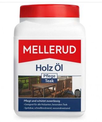 Mellerud Holz Öl Pflege Teak – Wasserabweisender Schutz vor Verwitterung für alle Tea