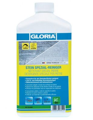 Mellerud GLORIA Stein Spezial-Reiniger | 1L Steinreiniger Konzentrat | Reinigungsmitt