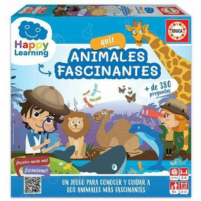 Lernspiel Educa Happy Learning Quiz Animales Fascinantes 109 Stücke