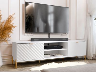 TV-Lowboard Lemiros 2K TV Schrank Modern Design Tisch Wohnzimmer Kollektion M24