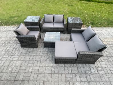 Fimous Polyrattan Gartenmöbel Set Sitzgruppe Couchtisch Set