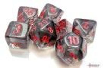 Translucent Smoke/ red d6 dice w/ numbers